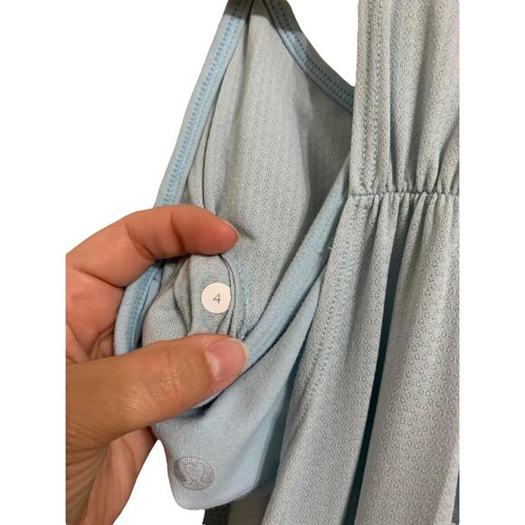 Lululemon No Limits Tank Powder Blue Size 4‎ - Picture 4 of 4